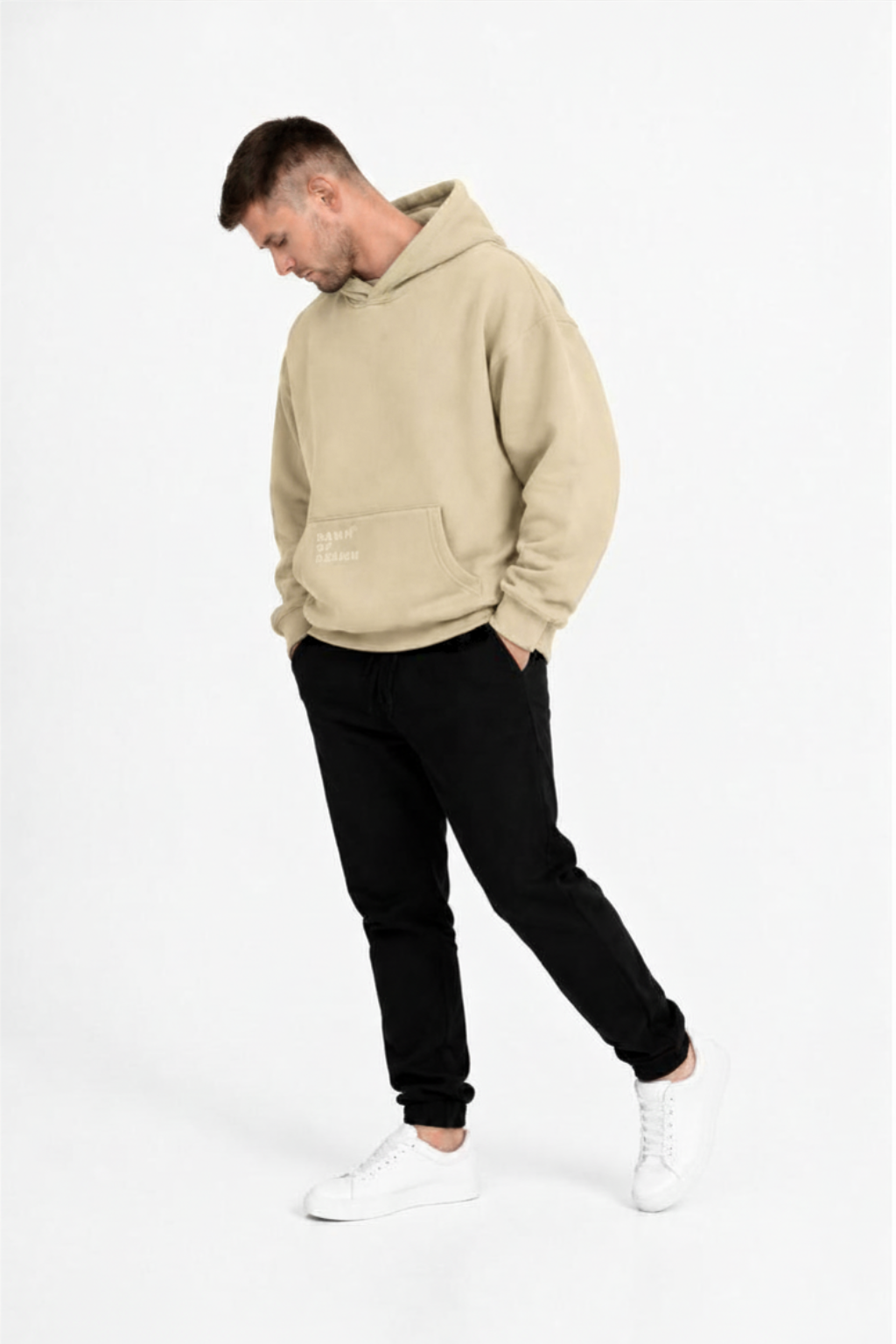 DEFAULT ED. OVERSIZE HOODIE - Washed Khaki