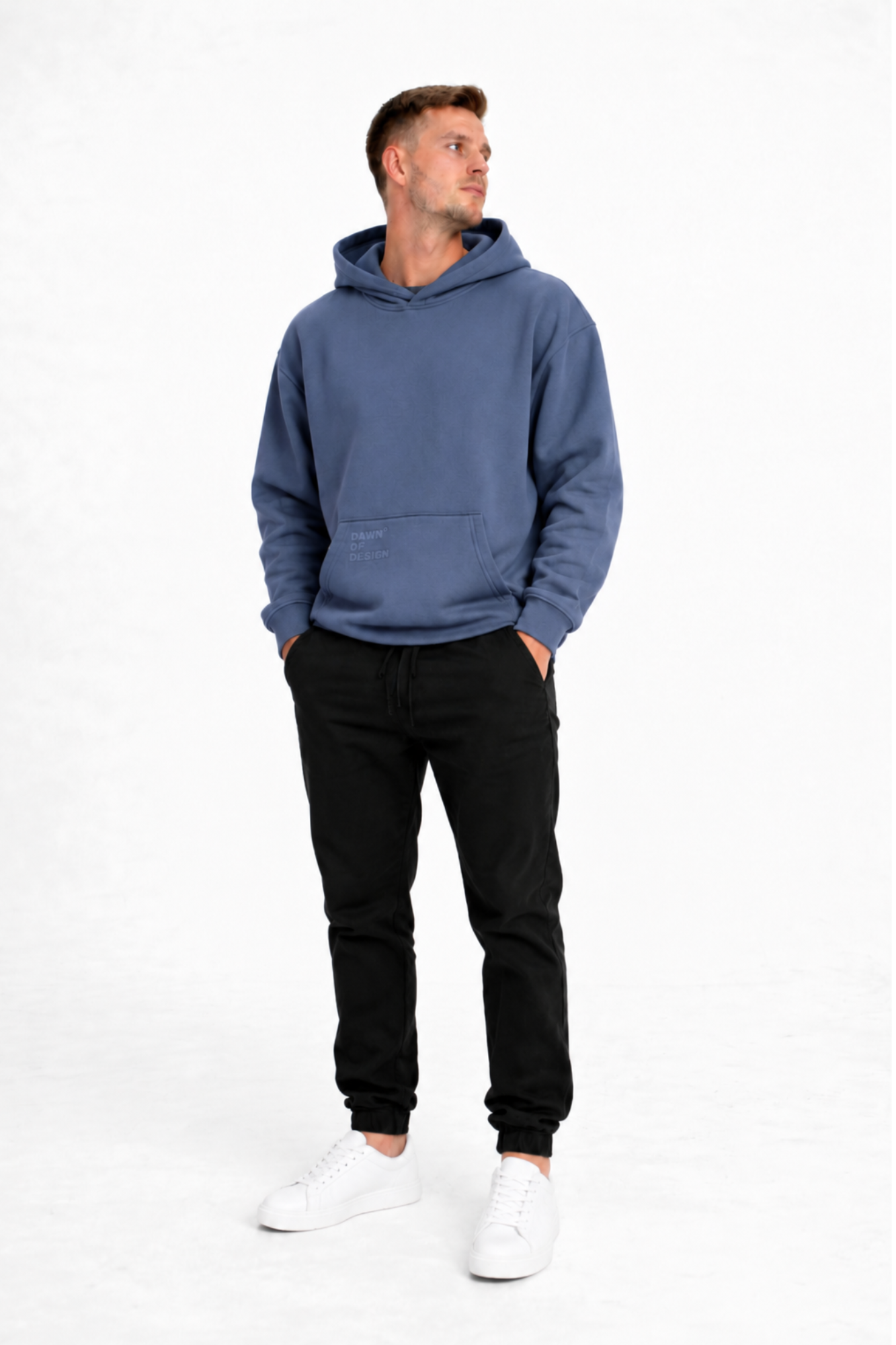 DEFAULT ED. OVERSIZE HOODIE - Stone Blue