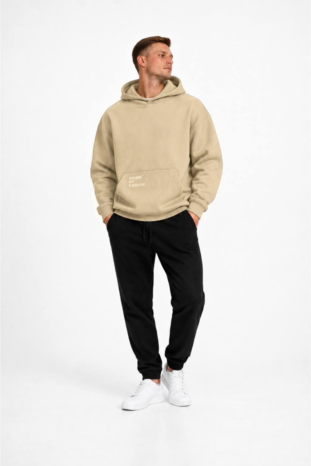 DEFAULT ED. OVERSIZE HOODIE - Washed Khaki