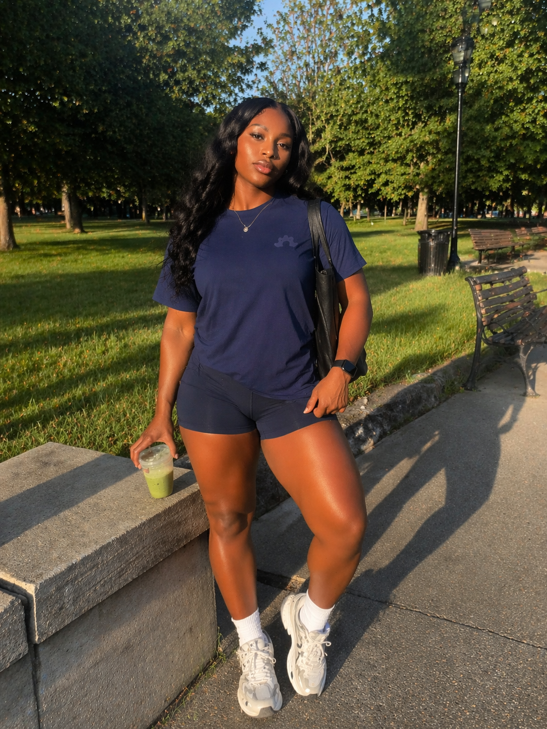 DOD BOXY TEE - Stone Navy