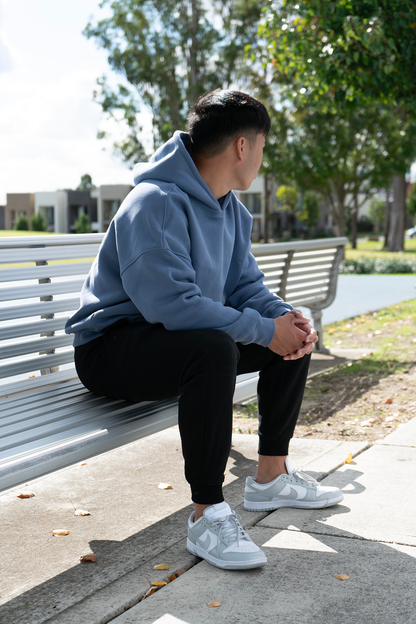 wearing an oversized, cozy hoodie ideal for sydney winter warmth

