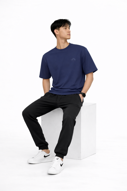 DOD BOXY TEE - Stone Navy