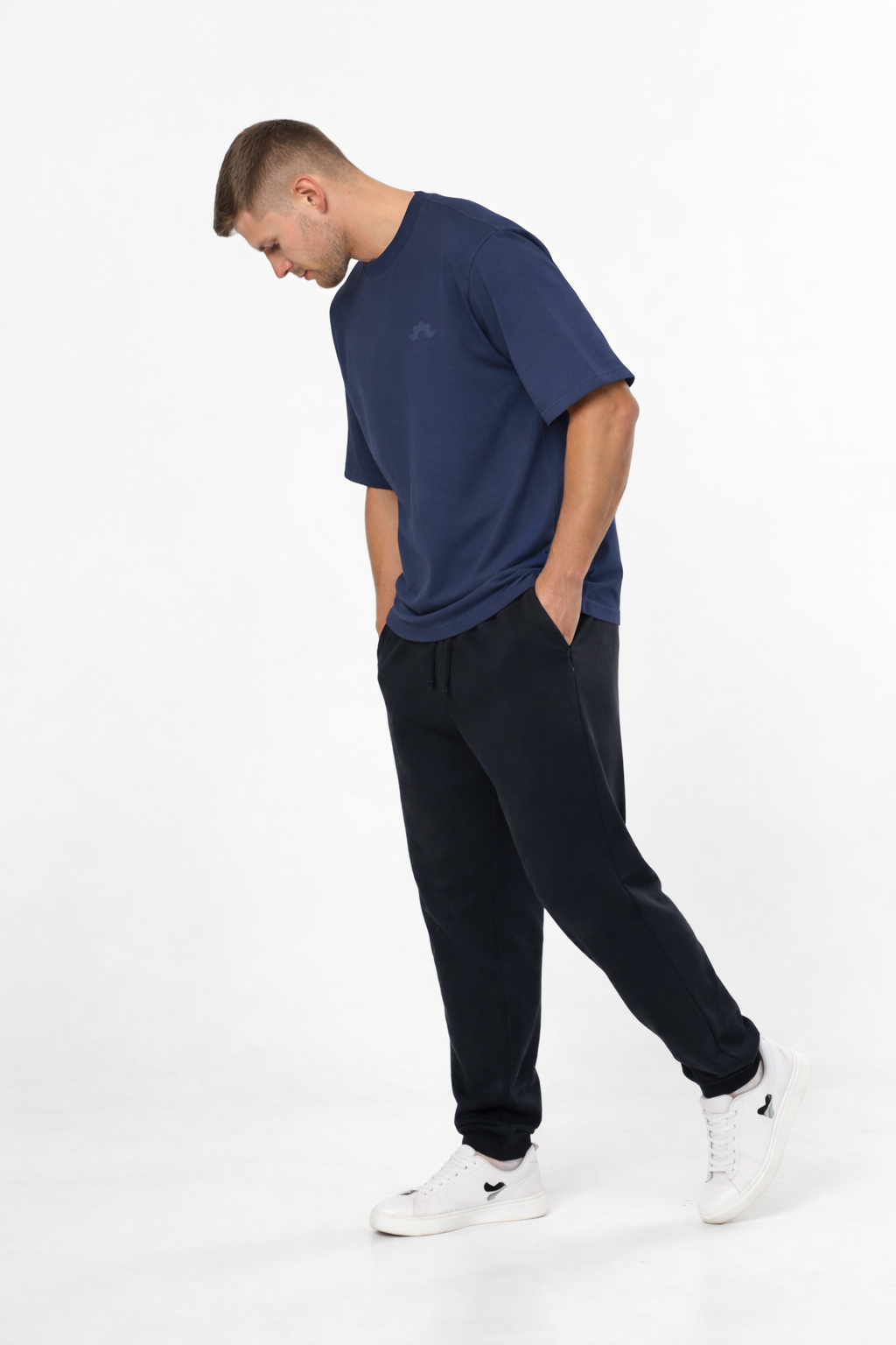 DOD BOXY TEE - Stone Navy